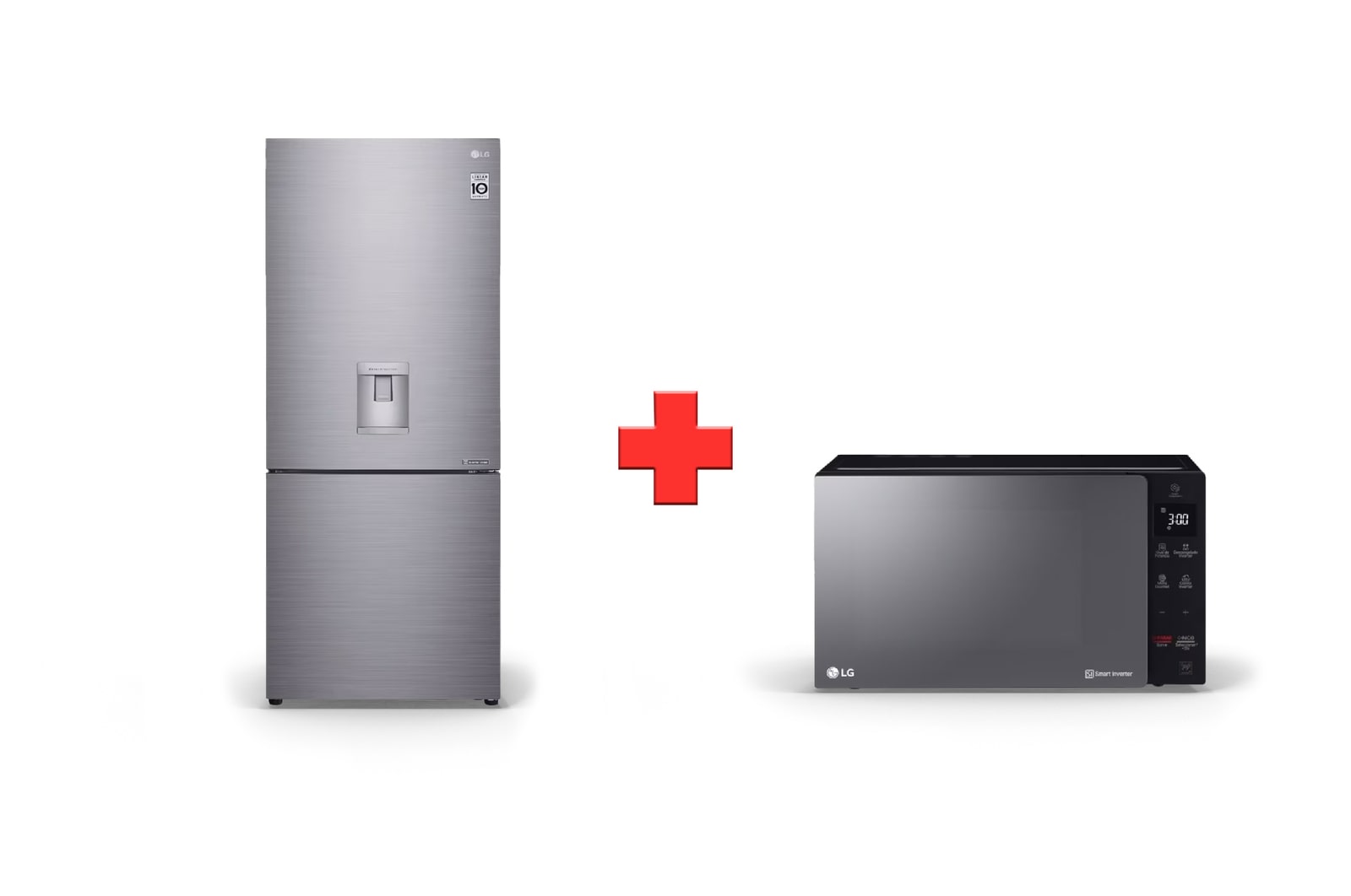 Vista frontal de Combo Nevera -420lts -DoorCooling & Microondas - 25lts -Smart Inverter GB41WPP.MS0936G